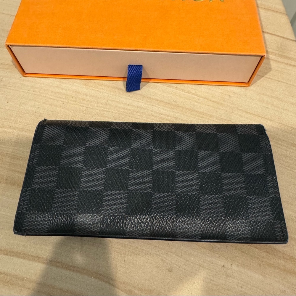 Rare LOUIS VUITTON Black & Gray Graphite Brazza Wallet - Picture 8 of 9